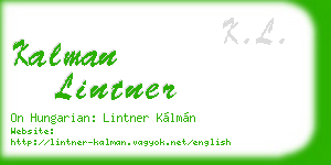 kalman lintner business card